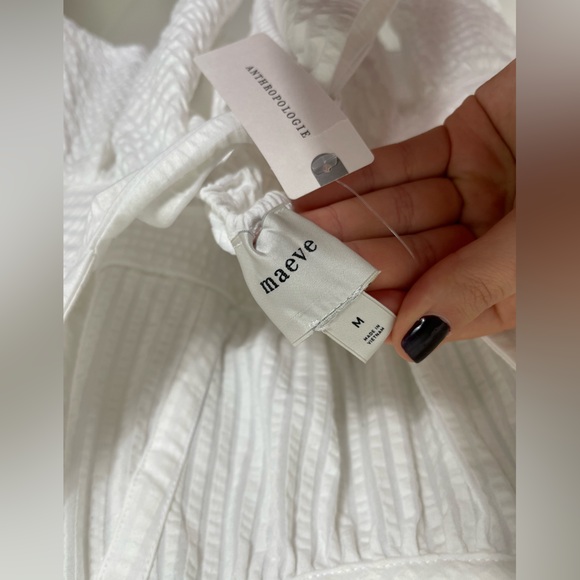 Maeve Ruffled Peplum Open-Back Top Cotton Size M NWT - Picture 11 of 13